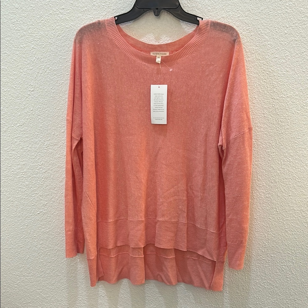 NWT Eileen Fisher Lightweight Fine Gauge Linen Top S